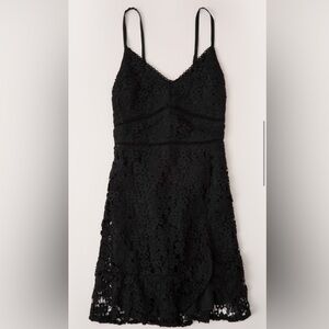 Abercrombie Floral Lace Black Mini Dress